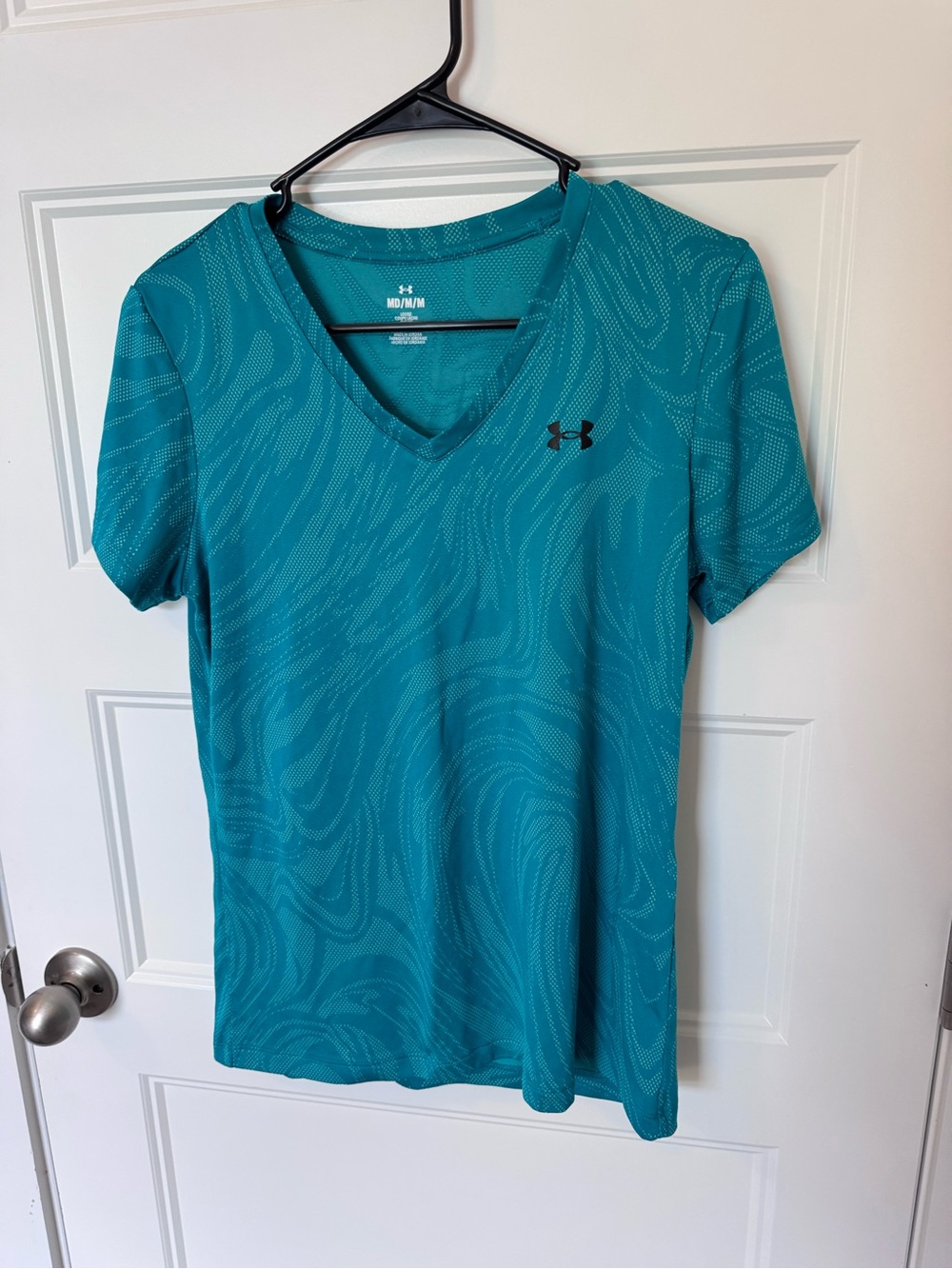 Under Armour Women's Teal V‑Neck Short Sleeve Performance Tee